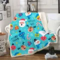 Couverture polaire sherpa de Noël plaid douillet pour canapé décoration hivernale - Style de Motif de Noël (23) / 80cm*120cm