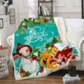 Couverture Sherpa de Noel Polaire Epaisse Chaude Couverture de Canapé Decoration Vacances - Style de Motif de Noël (25) / 80cm*120cm