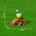 Miniatura ave azul amarillo resina figura micro paisaje DIY jardín decoración adorno 3.2cm - 11# Herrerillo Común