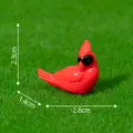 Mini figura cardenal rojo de resina micro paisaje jardineria diy artesania adorno decor. - 14# Pájaro Rojo