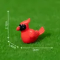 Miniatura figura de pájaro cardenal rojo de resina para micro paisaje decoración de jardín. - 15# Pájaro Rojo