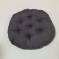 Dunkelgraues rundes Sitzkissen fuer Esszimmerstuehle und Buerostuehle, bequeme Heimtextilie. - Durchmesser 40CM / Dunkelgrau