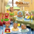 Cute brown bear blind box resin figure, healing cartoon desktop ornament, style. - 0346 cute bear goes around 6 times / Random One