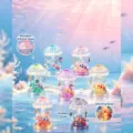 Translucent Jellyfish Blind Box Resin Ornament with Glowing Base and Rotating Head - 80335 fantasy water jellyfish spin travel notes 6 / Random One