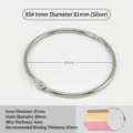 Anneau de reliure metallique diametre interieur 81mm pour album et carnet de notes. - 85# Diamètre Intérieur 81mm / Argent