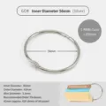 Anneau de reliure en metal 60# 56mm diametre interieur couleur argent anneaux - 60# Diamètre Intérieur 56mm / Argent
