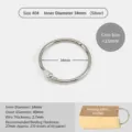 Anneau de reliure en métal mobile spécification image pour livre album papier document. - 40# Diamètre Intérieur 34mm / Argent
