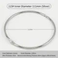 Anneau de Reliure Metal Feuille Mobile 111mm Diametre Interieur Argent pour Album Doc - 115# Diamètre Intérieur 111mm / Argent