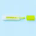 Resaltador fluorescente de gran capacidad, marcador amarillo neón para escuela y oficina. - Punta biselada / Amarillo