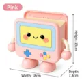 Cute cartoon game console pen holder desktop storage box multi-functional organizer - Girl Pink