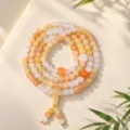 Bracciale con perle di zucca multistrato, in stile etnico retrò, gioiello in pietra di giada. - Bracciale a quattro giri tre colori ghiaccio con zucca e testa di budda