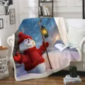 Couverture Polaire de Bonhomme de Neige Noel Epaisse Chaude Canape Decoration Photographie - Style de Motif de Noël (28) / 80cm*120cm