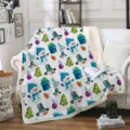 Couverture jeté sherpa peluche bonhomme de neige de Noël, canapé chaud d'hiver. - Style de Motif de Noël (29) / 80cm*120cm