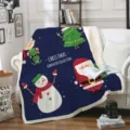 Couverture polaire de Noel pour canape, couverture decorative d'hiver epaisse et douce. - Style de Motif de Noël (35) / 80cm*120cm