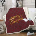 Couverture jeté de canapé en sherpa à carreaux de Noël avec impression dorée pour décor. - Style de Motif de Noël (41) / 80cm*120cm