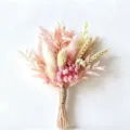 Handgemachter kleiner Trockenblumenstrauß rosa konservierte Blumen für Hochzeit Geschenk. - Stil 35