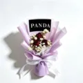 Mini dried flower bouquet purple rose gift for Valentine Day wedding party decor small floral - Style 2