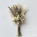 Handmade mini dried flower bouquet natural lavender and white gypsophila for home decor gift. - Style 33