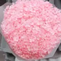 Bouquet di ortensie rosa stabilizzate, bellissimo fiore secco per decorazioni e regali. - Bouquet Rosa