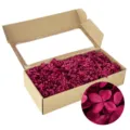 Preserved red hydrangea dried flowers in kraft window gift box, perfect for DIY crafts and decor. - Dark Red