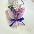 Mini dried flower bouquet gift box for wedding decorative accessories purple style sweet. - Style 5