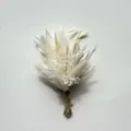 Mini dried flower bouquet white preserved flowers wedding boutonniere gift accessory decor - Style 13