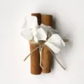 Decorative cinnamon sticks with dried white flowers, rustic small bouquet gift ornament for home. - Style 5