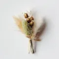 Mini dried flower boutonnière wedding preserved flower bouquet rustic holiday gift accessory - Style 31