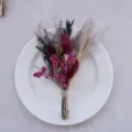 Mini dried flower bouquet boutonniere for wedding party gift and home indoor decor. - Style 48