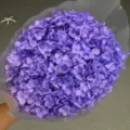 Purple preserved hydrangea bouquet handmade dried flower decorative floral arrangement 20cm - Single Stem Anna Hydrangea / Deep Blue Purple