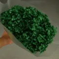 Green preserved hydrangea single stem dry flower handmade bouquet for home decor and gifts - Single Stem Anna Hydrangea / Dark Green