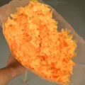 Bright Orange Preserved Hydrangea Single Stem DIY Dry Flower Bouquet Wrapping Material 20CM - Single Stem Anna Hydrangea / Orange