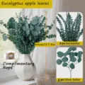 Eucalyptus artificial leaves bouquet 44cm home decor silver dollar eucalyptus branches - 40-45cm 10 Stems