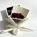 Kleine getrocknete rote Rosen Blumenstrauß handgemachtes Geschenk für Hochzeitsdeko - Stil 7