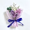 Mini Trockenblumenstrauß als Geschenk, schönes handgemachtes Blumengesteck mit Band. - Stil 9