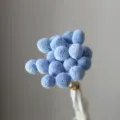 Blue dried craspedia billy balls flower bouquet natural preserved dry floral decoration - 20 Pcs/Pack / Light Sky Blue