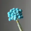 Blue Craspedia Billy Balls Dried Flower Bouquet Variant for Home Decor and Floral Arrangement - 20 Pcs/Pack / Lake Blue