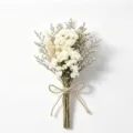 Mini Trockenblumen Strauß konservierte Naturblumen mit Jute Schleife für Hochzeit Geschenk. - Stil 27
