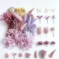 Fiori secchi conservati lotto rosa viola per produzione candele fai da te decorazione - A5-30