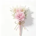 Mini rosa Trockenblumen Strauß, konservierte Blumen Ansteckblume für Hochzeitsgeschenk. - Stil 40