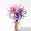 Handgemachter kleiner Trockenblumenstrauß in Rosa und Lila für Hochzeitsgeschenke - Stil 43