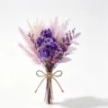 Kleine getrocknete Blumenstrauß lila rosa konservierte Blumen für Hochzeitsgeschenk. - Stil 44