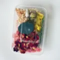 Preserved dried flowers DIY material box featuring mixed natural rose petals and eucalyptus leaves. - Style 1 (Box)
