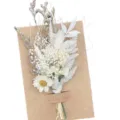 Mini dried flower bouquet on kraft card for wedding decoration and party gift accessories. - Style 2