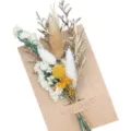 Mini dried flower bouquet with card for wedding corsage and party decoration gift details. - Style 4