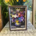 3D preserved flower photo frame, handmade dried flower bouquet home decor gift for girls. - Size/80*60 (Finished, excluding frame/glass cover) / DA-8L