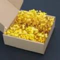 Yellow dried baby's breath flowers in kraft box for wedding party DIY floral decoration. - 100 Stems / Yellow