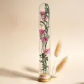 Glass test tube dried flower preserved flower mini wishing bottle desktop decoration gift SKU - Pink Rudan Bird