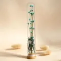 Glas Reagenzglas konservierte Blume blaue Mini Trockenblume Wunschflasche Geschenk SKU - Blauer Stern Wunsch