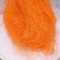 Orange sisal fiber packing filler for gift boxes, wedding decoration, and craft projects. - Orange